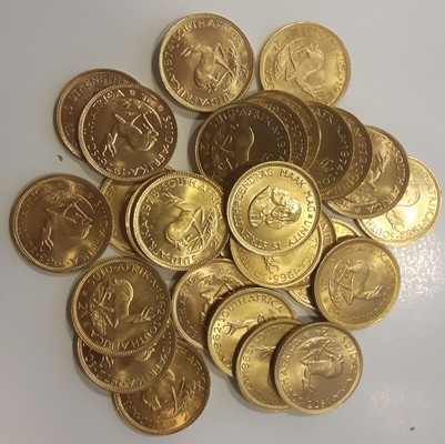 Süd-Afrika MM-Frankfurt   Feingewicht: 219,6g Gold 30 x 2 Rand verschiedene vorzüglich/sehr schön