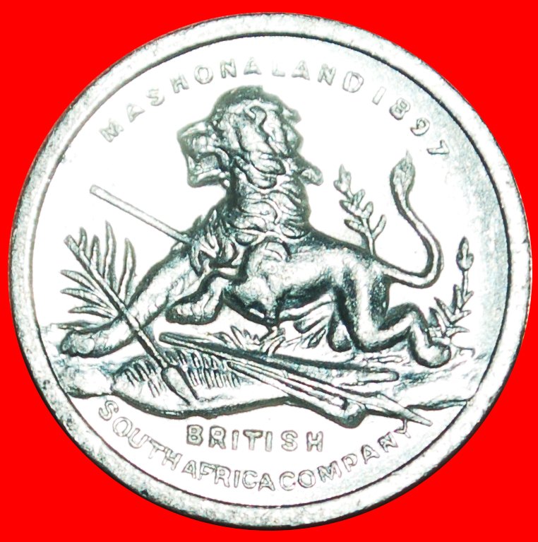  ★ VERFLUCHTER LÖWE: GROSSBRITANNIEN ★ BRITISH SÜDAFRIKA COMPANY MEDAILLE 1890-1897 TYP!   