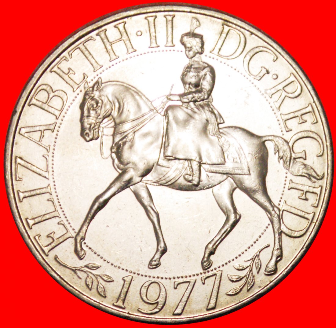  √ HORSE: GREAT BRITAIN ★ 25 NEW PENCE 1977 UNC! LOW START ★ NO RESERVE!   