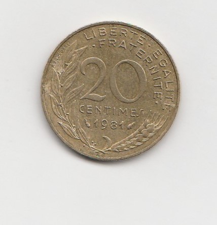  20 Centimes Frankreich 1981 (I243)   