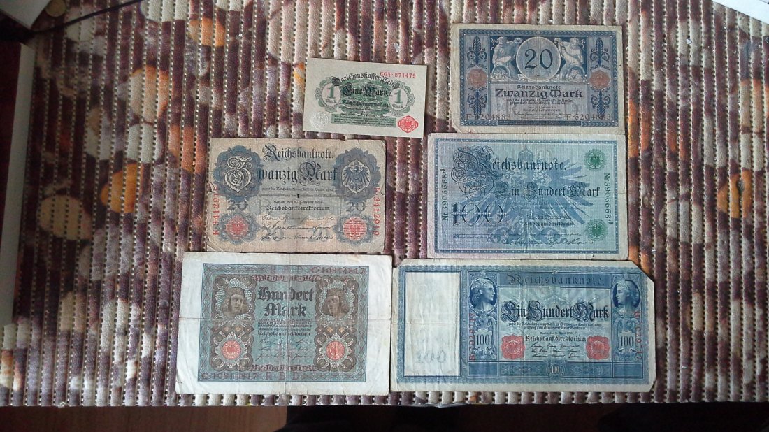  Lot Banknoten Deutsches Reich (g1047)   