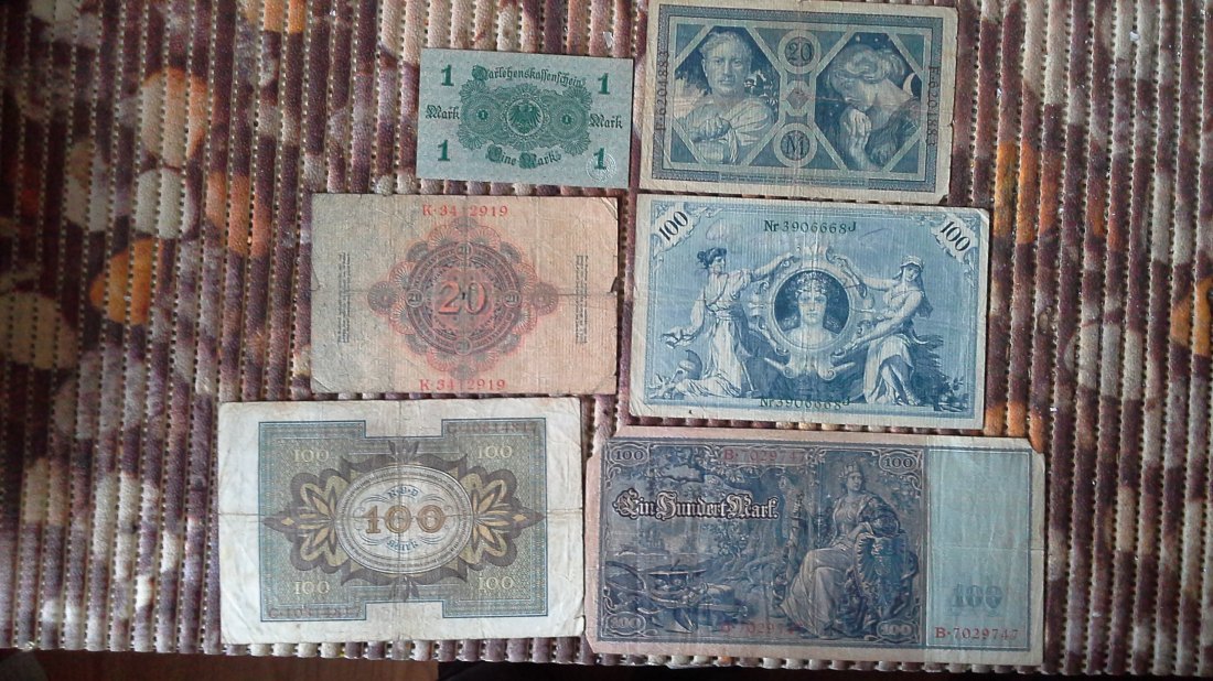  Lot Banknoten Deutsches Reich (g1047)   