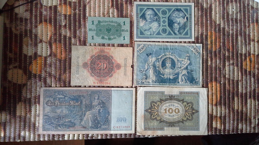  Lot Banknoten Deutsches Reich (g1048)   