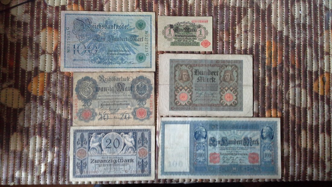  Lot Banknoten Deutsches Reich (g1049)   