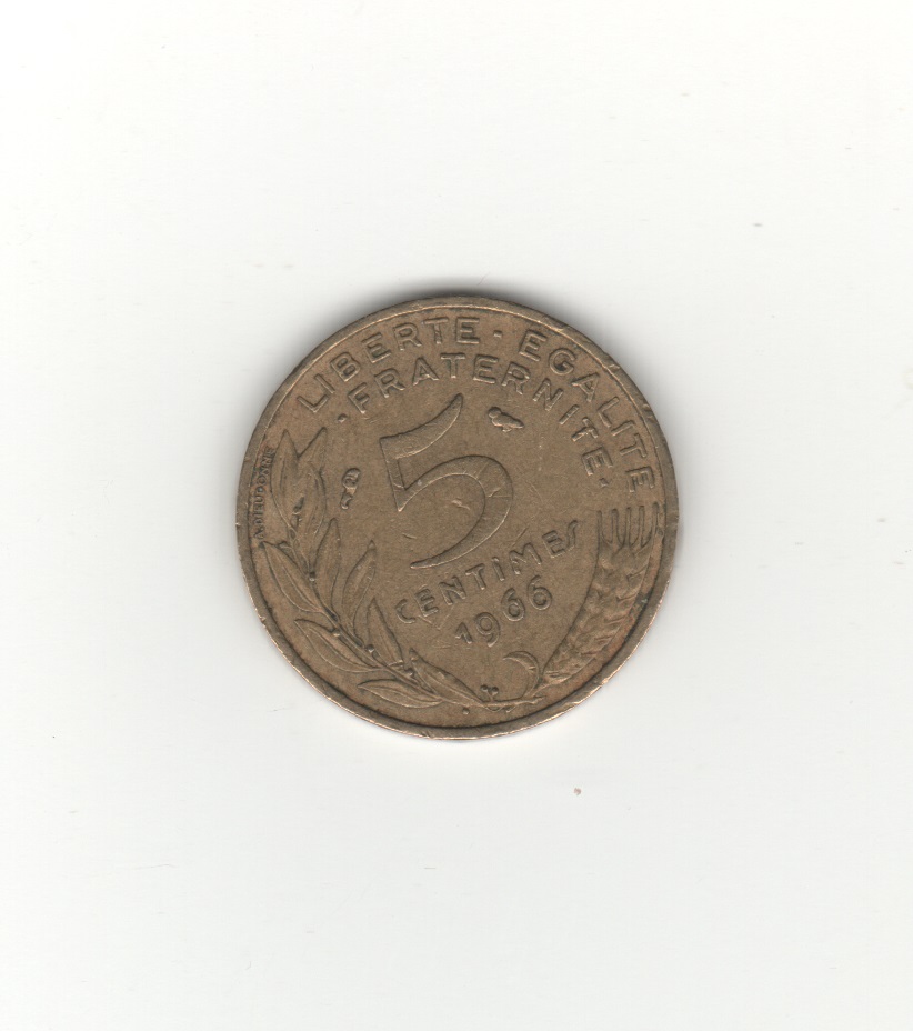  Frankreich 5 Centimes 1966   
