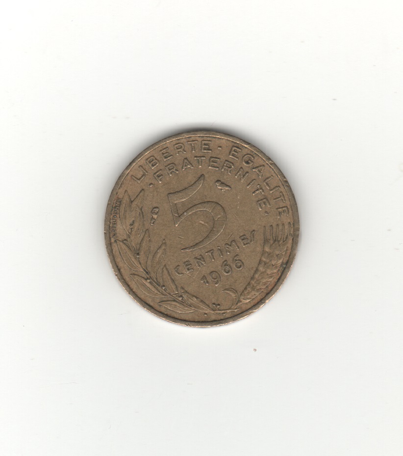  Frankreich 5 Centimes 1966   