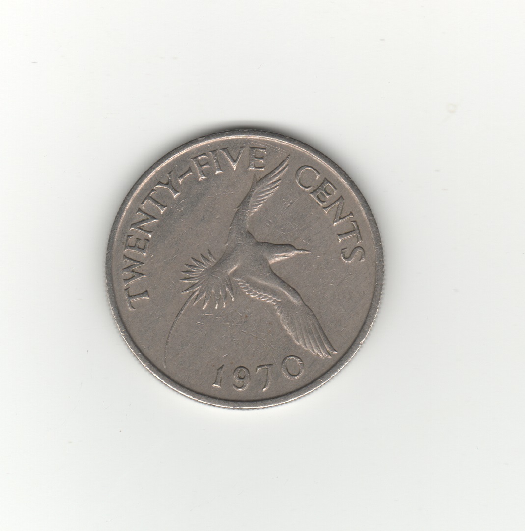  Bermuda 25 Cents 1970   