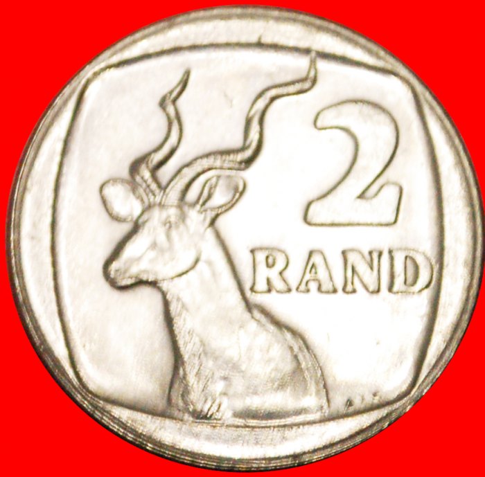  § ANTILOPE: SÜDAFRIKA ★ 2 RANDS 1991 STEMPELGLANZ!   