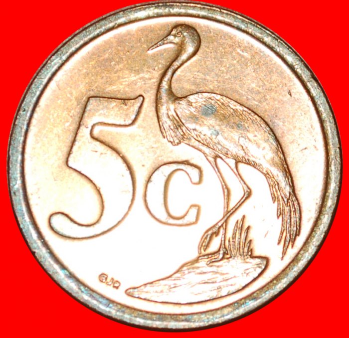  § KRANICHE: SÜDAFRIKA ★ iNingizimu Afrika 5 CENTS 2009 STEMPELGLANZ!   