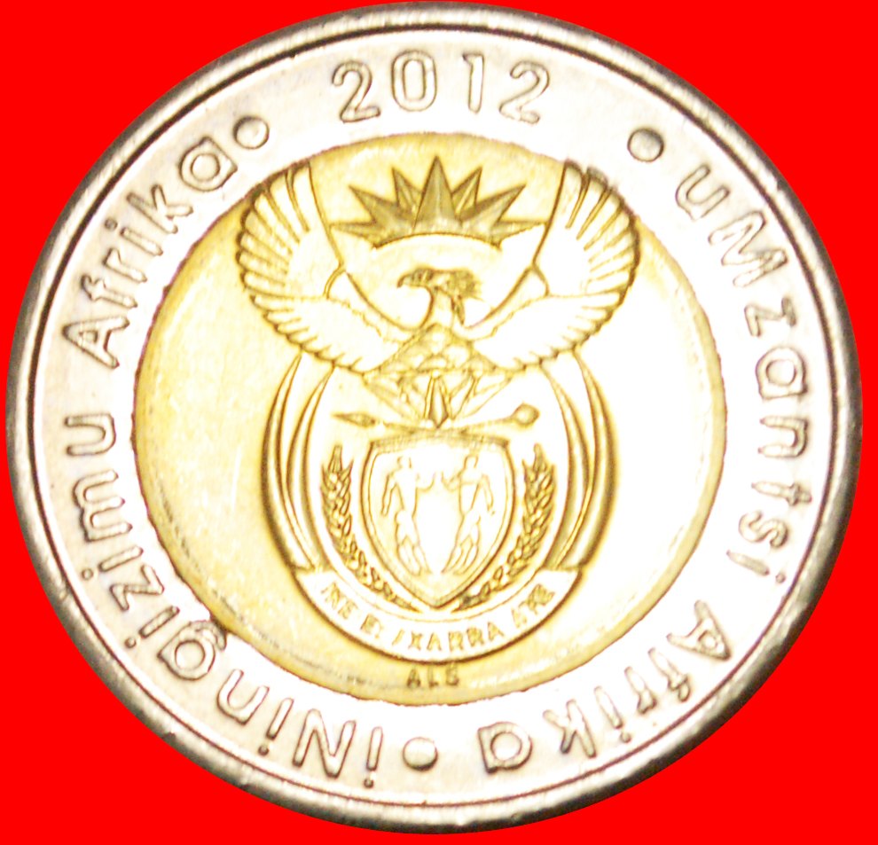  § GNUS: SÜDAFRIKA iNingizimu Afrika - uMzantsi Afrika ★ BIMETALLISCH 5 RANDS 2012 STG STEMPELGLANZ!   