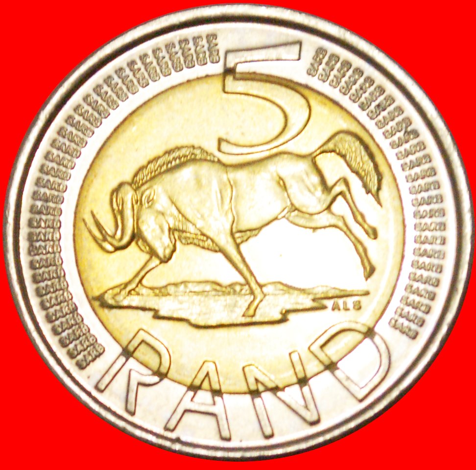  § WILDEBEEST: SOUTH AFRICA iNingizimu Afrika - uMzantsi Afrika ★BI-METALLIC 5 RAND 2012★ NO RESERVE!   