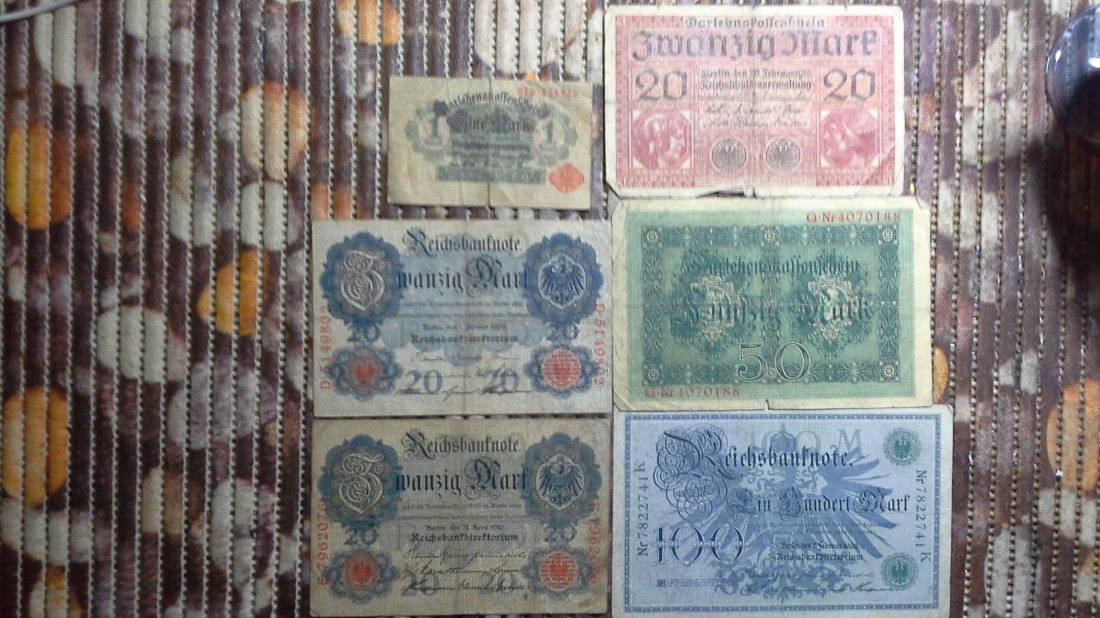  Lot Banknoten Deutsches Reich (g1066)   
