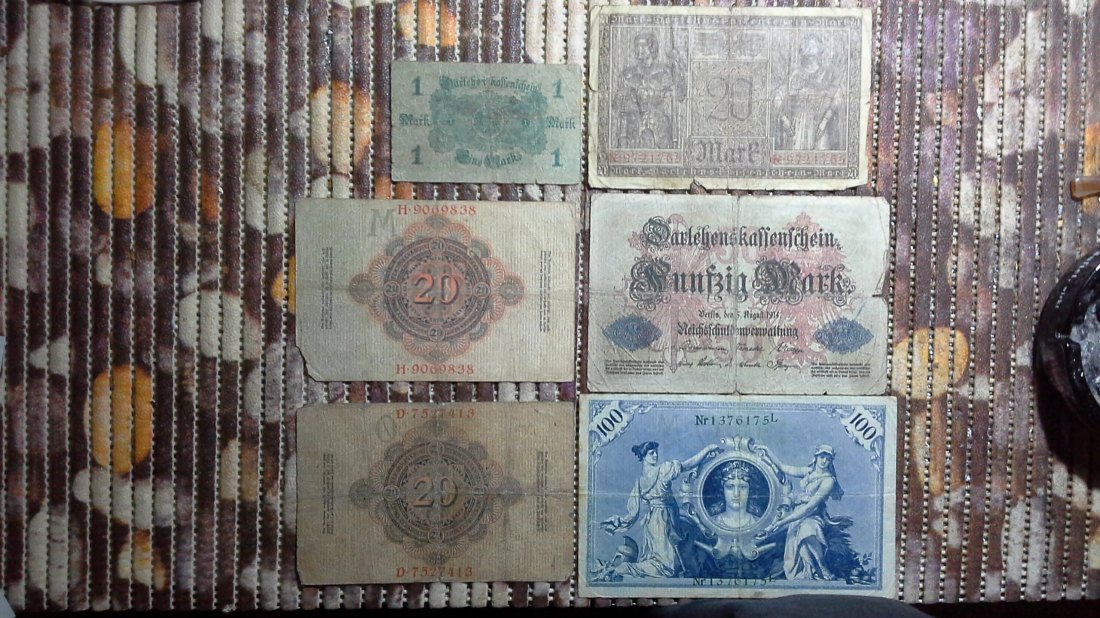  Lot Banknoten Deutsches Reich (g1067)   