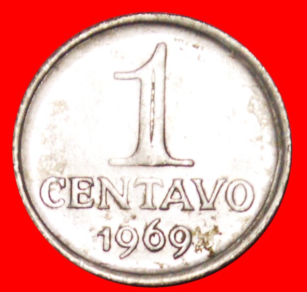  √ EFFIGY* BRAZIL ★ 1 CENTAVO 1969! LOW START ★ NO RESERVE!   