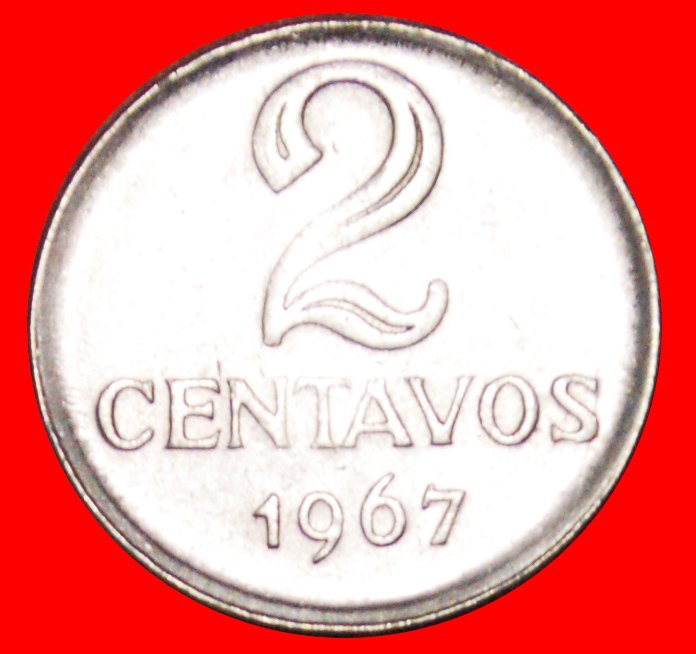  √ EFFIGIE* BRASILIEN★ 2 CENTAVOS 1967!   