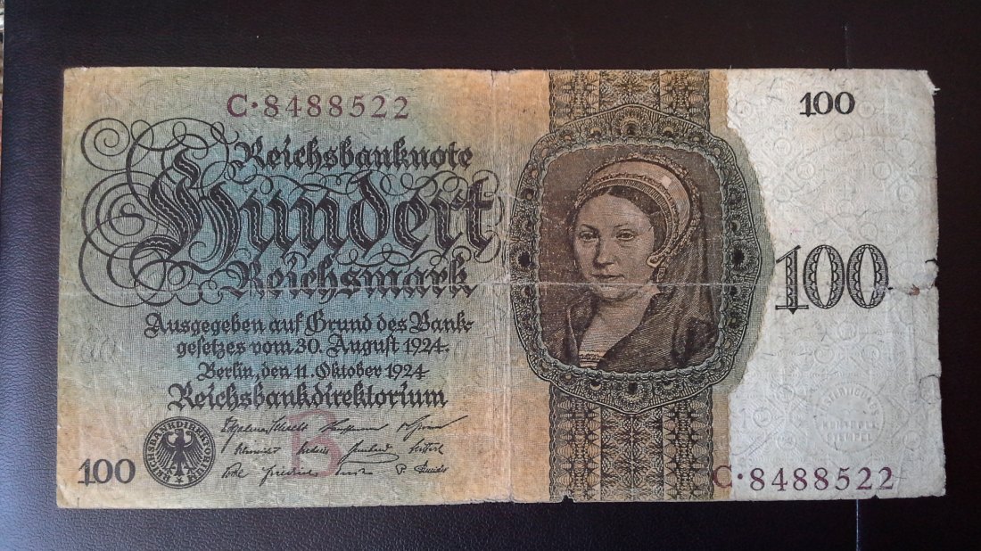  100 Reichsmark  Deutsches Reich (11.10.1924) (g1074)   