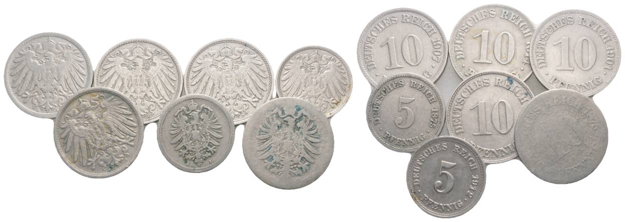  Deutsches Reich, diverse Kleinmünzen   