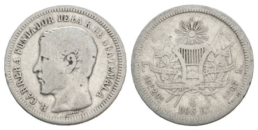  Guatemala, 2 Reales, 1867   