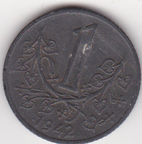  Böhmen und Mähren, 1 Krone 1942   