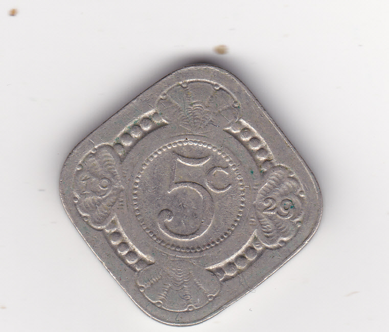  Niederlande, 5 Cent 1929   