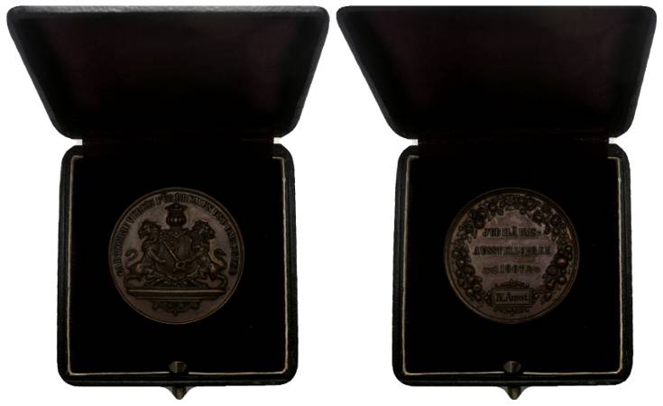  Medaille Bremen 1907 in Originalschatulle, Ø= 33mm, 15,01g   
