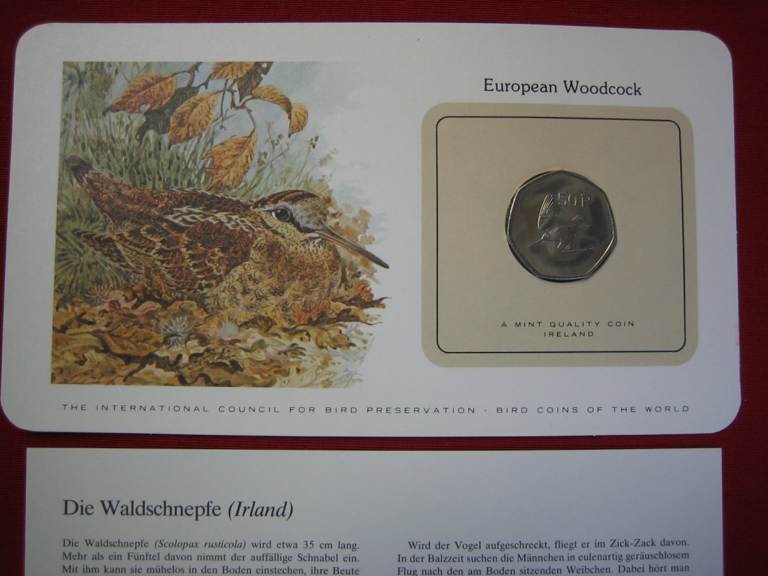  Bird Coins of the World Waldschnepfe   
