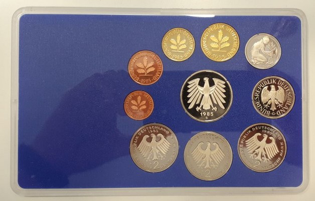  Deutschland  Kursmünzensatz  Staatliche Münze Karlsruhe 1985 G   PP   