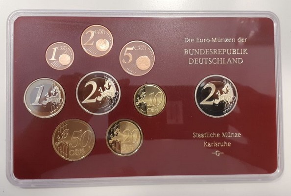  Deutschland  Euro-Kursmünzensatz 2009 Staatliche Münze Karlsruhe   G  FM-Frankfurt PP   
