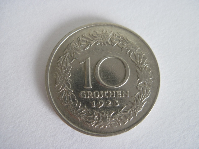  Österreich, 1.Republik, 10 Groschen, 1925   