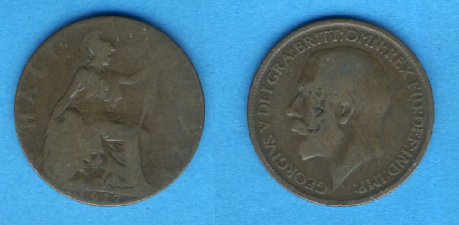  Großbritannien 1/2 Penny 1917   