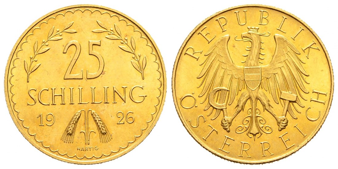 PEUS 9291 Österreich 5,29 g Feingold 25 Schilling GOLD 1926 Kl. Kratzer, vorzüglich
