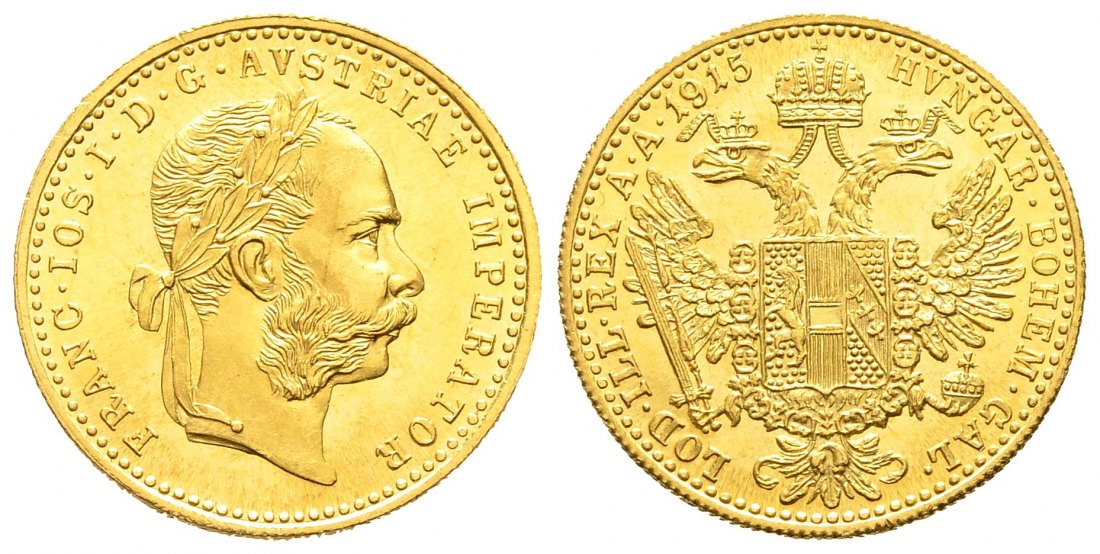 PEUS 9292 Österreich 3,44 g Feingold. Franz Joseph I. (1848 - 1916) 1 Dukat (off.NP) GOLD 1915 Stempelglanz