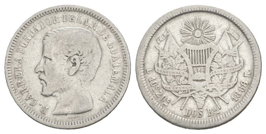  Guatemala, 2 Real 1868   