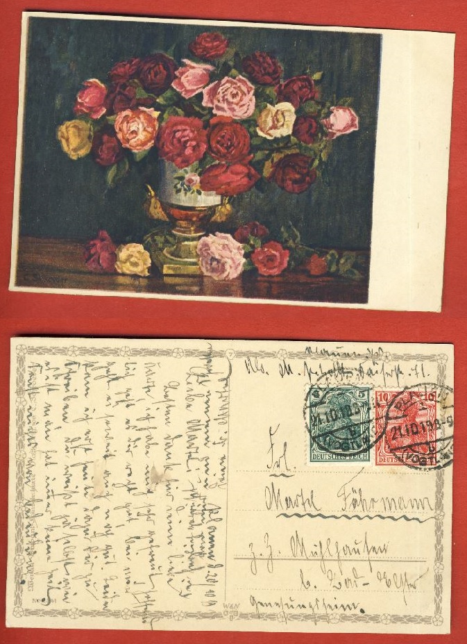  Künstlerkarte signiert C.Schroeder gel.1919   