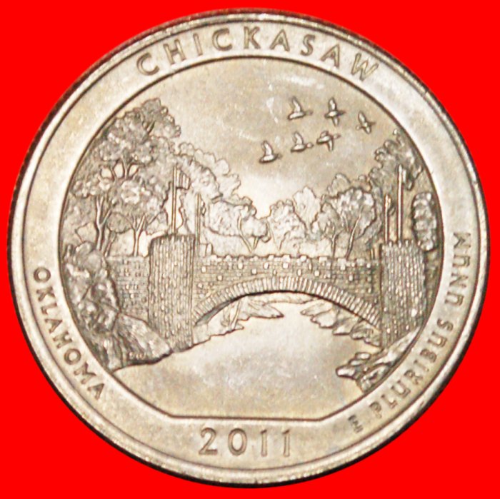  + CHICKASAW★ VEREINIGTEN STAATEN USA ★1/4 DOLLAR 2011D STG STEMPELGLANZ! Washington (1789-1797)!   