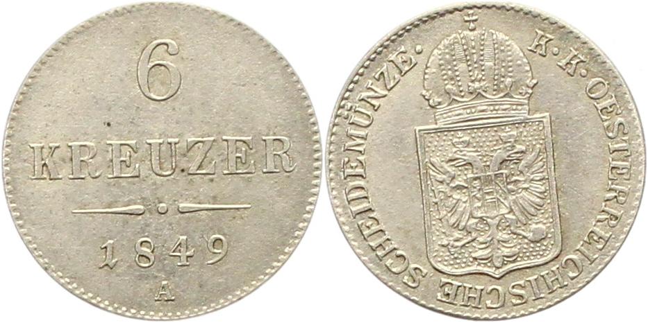  0248 Österreich 6 Kreuzer 1849 A   