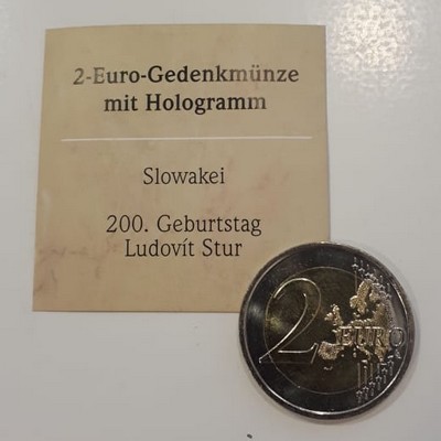  Slowakei   2 Euro  2015    FM-Frankfurt    Bimetall mit Hologramm   