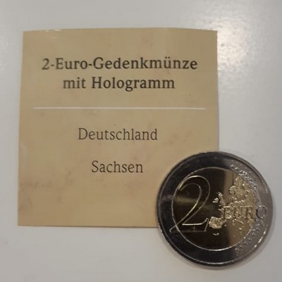  Deutschland   2 Euro  2016    FM-Frankfurt    Bimetall mit Hologramm   