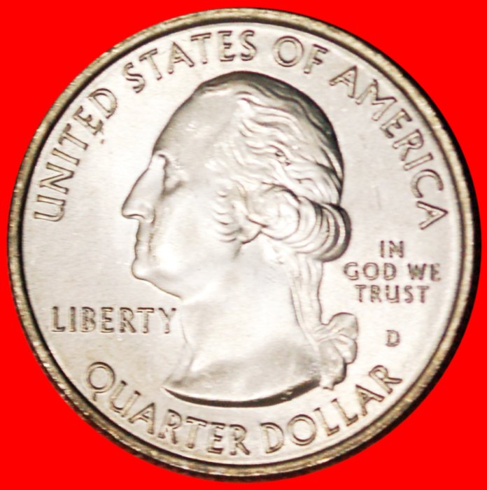  * MOUNT RUCHMORE★ VEREINIGTEN STAATEN USA★1/4 DOLLAR 2013D STG STEMPELGLANZ! Washington (1789-1797)!   