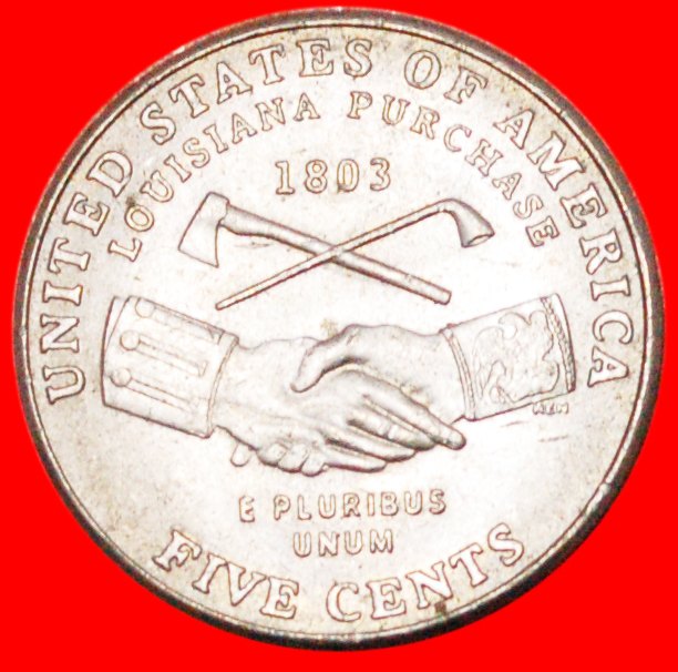 * LOUISIANA (1803-2003): USA★5 CENTS 2004D! STG von der Rolle! OHNE VORBEHALT!