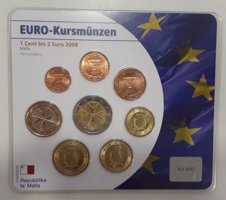  Malta  Euro-Kursmünzensatz 2008  FM-Frankfurt   