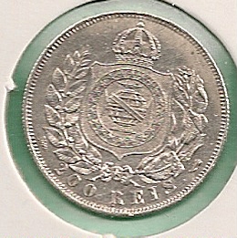  Brasilien - 200 Reis 1868   