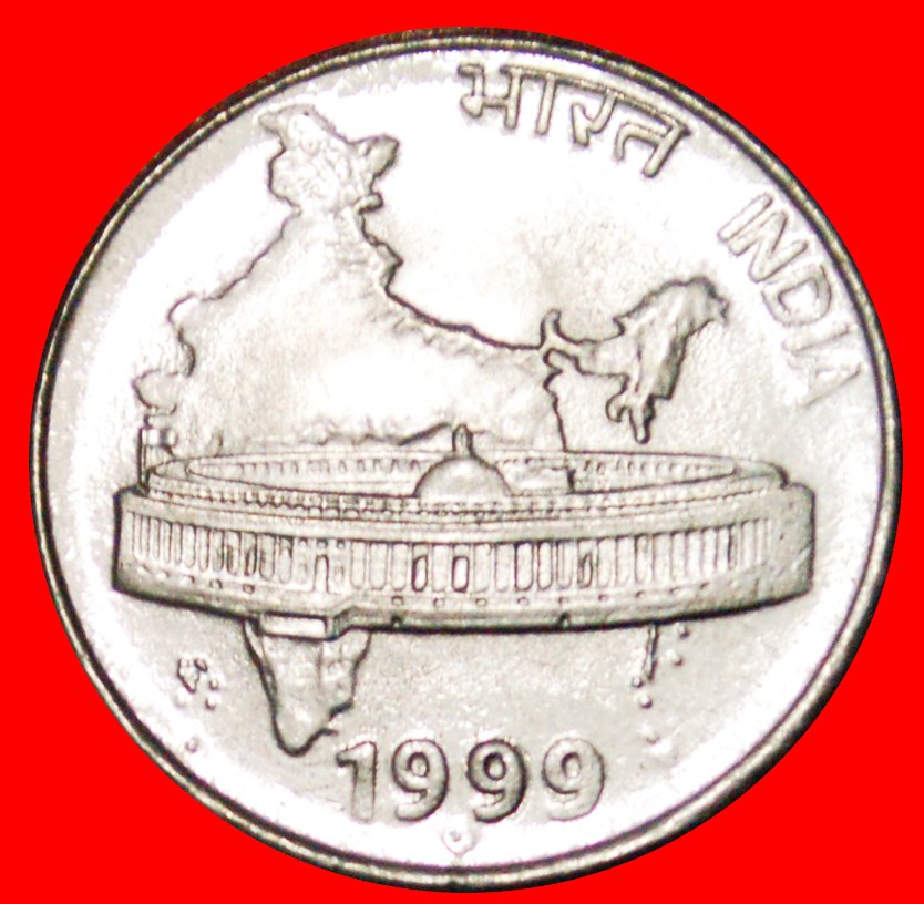  √ KARTE: INDIEN ★ 50 PAISE 1999 NOIDA VZGL STEMPELGLANZ!   