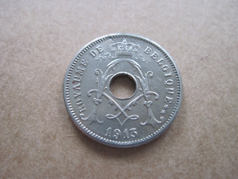  Belgien 5 Centimes von 1913 sehr schön   