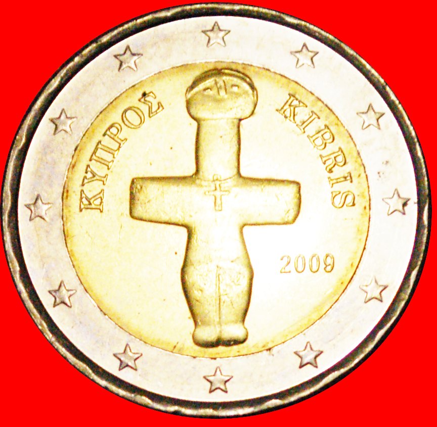  * FINLAND: CYPRUS ★ 2 EURO 2009! UNCOMMON MINT LUSTER! LOW START ★ NO RESERVE!   