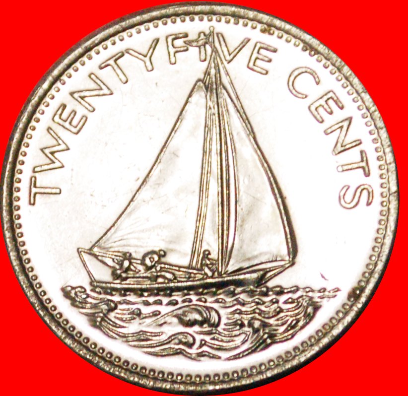  # GREAT BRITAIN: THE BAHAMAS ★ 25 CENTS 1979 SHIP MINT LUSTER! LOW START★ NO RESERVE!   
