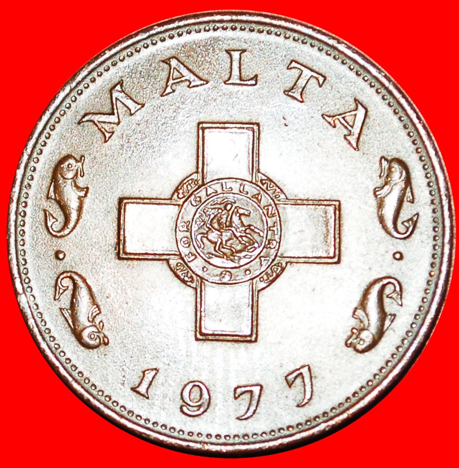  # DOLPHINS (1972-1982): MALTA ★ 1 CENT 1977! LOW START ★ NO RESERVE!   