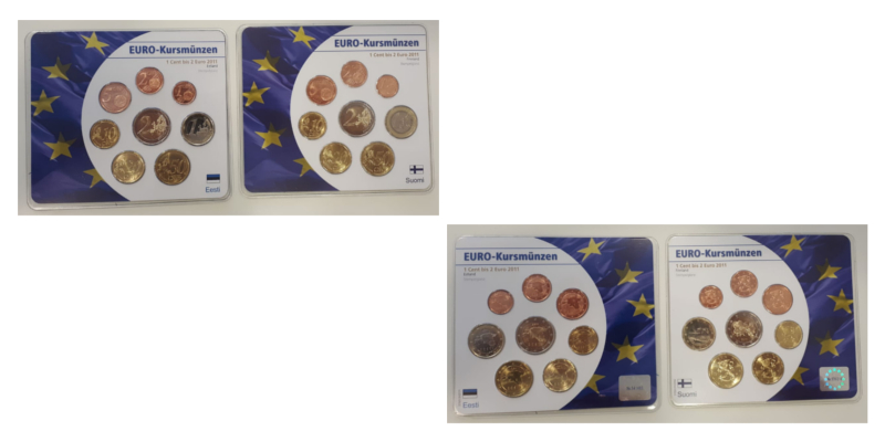  Estland/Finnland  2x Euro-Kursmünzensatz 2011   FM-Frankfurt   