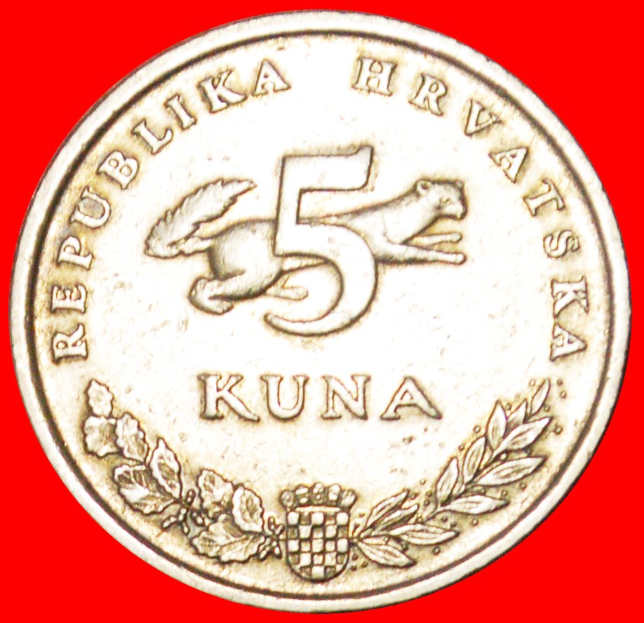  # LATEINISCH TEXT: KROATIEN ★ 5 KUNA 1994.!   