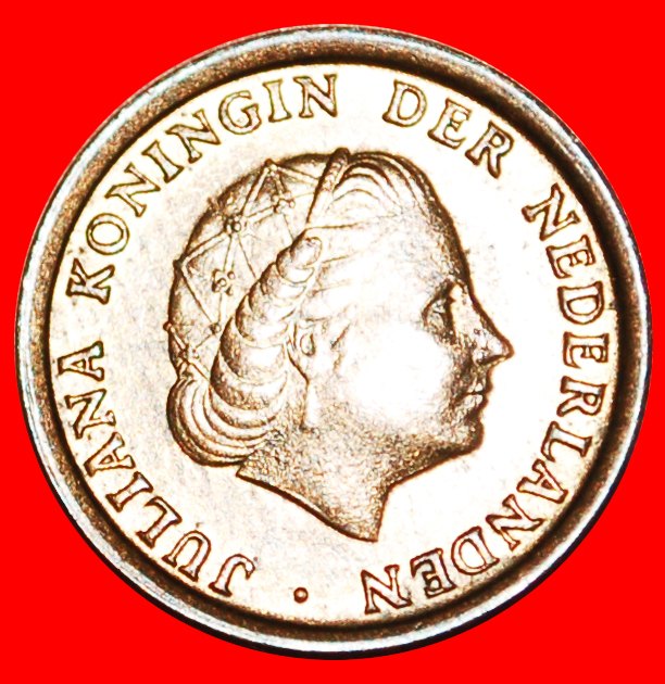  * PORTRÄT RECHTS: NIEDERLANDE ★ 1 CENT 1971 HAHN PATINA  STG STEMPELGLANZ!   